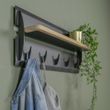 Afbeelding van Spinder Design Jefferson Wood 5 Kapstokken Zwart / Eik