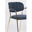 Afbeelding van White Label Living Armchair Jolien Gold/Dark Blue