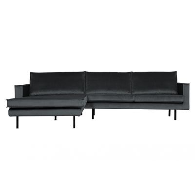 BePureHome Rodeo Chaise Longue Links Donkergrijs BePureHome Rodeo Chaise Longue Links Donkergrijs