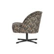 Afbeelding van BePureHome Vogue Draaifauteuil Fluweel Aquarel Flower Zwart
