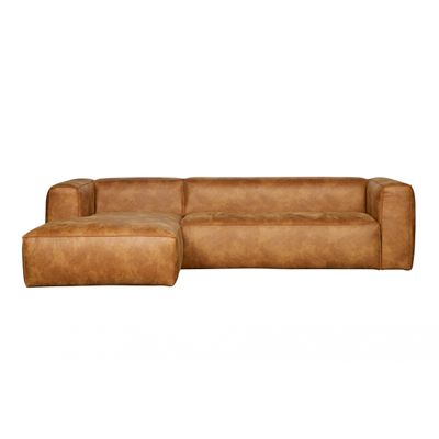 Woood Bean Hoekbank Links Cognac Woood Bean Hoekbank Links Cognac