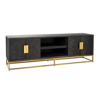 Richmond Interiors TV-dressoir 185 Blackbone gold 4-deuren (Goud) Richmond Interiors TV-dressoir 185 Blackbone gold 4-deuren (Goud)