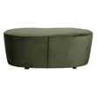 Afbeelding van BePureHome Macaroni Bankje Fluweel Onyx - 110 CM
