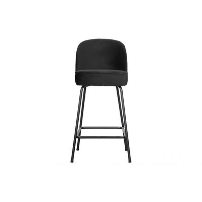 BePureHome Vogue Barstoel Fluweel Zwart - 65 CM BePureHome Vogue Barstoel Fluweel Zwart - 65 CM