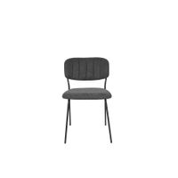 White Label Living Chair Jolien Black/Dark Grey