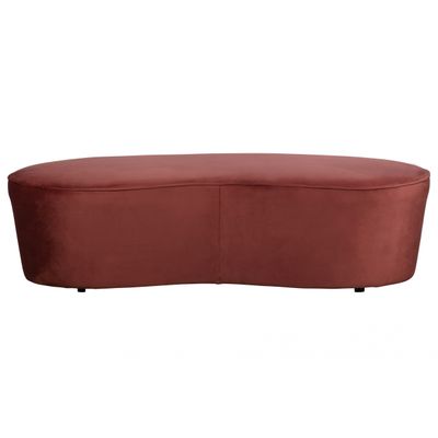BePureHome Macaroni Bankje Fluweel Chestnut - 165 CM BePureHome Macaroni Bankje Fluweel Chestnut - 165 CM