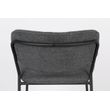 Afbeelding van White Label Living Counter Stool Jolien Black/Dark Grey