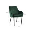 Afbeelding van Richmond Interiors Stoel Chrissy Green Velvet (Quartz Green 501)
