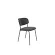 Afbeelding van White Label Living Chair Jolien Black/Dark Grey