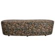 Afbeelding van BePureHome Macaroni Bankje Fluweel Bouquet Zwart - 165 CM