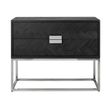Afbeelding van Richmond Interiors Ladenkast Blackbone silver 2-laden (Zilver)