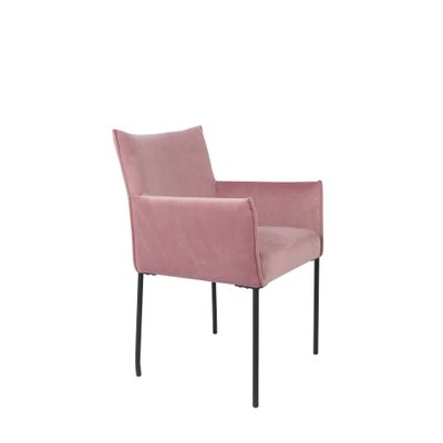 White Label Living Armchair Dion Velvet Pink White Label Living Armchair Dion Velvet Pink