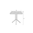 Afbeelding van White Label Living Bistro Table Maze Square Black