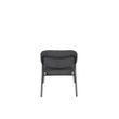 Afbeelding van White Label Living Lounge Chair Jolien Black/Dark Grey