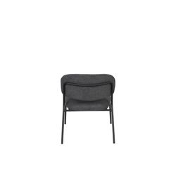 White Label Living Lounge Chair Jolien Black/Dark Grey