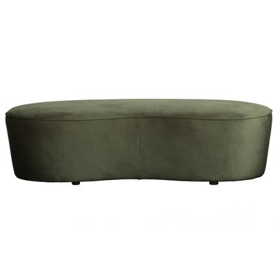 BePureHome Macaroni Bankje Fluweel Onyx - 165 CM BePureHome Macaroni Bankje Fluweel Onyx - 165 CM