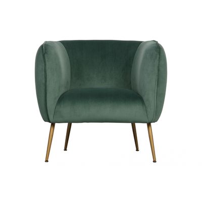 Woood Scout Fauteuil Velvet Groen Woood Scout Fauteuil Velvet Groen