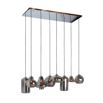 Richmond Interiors Hanglamp Crosley met 8 verschillende lampen (Zilver) Richmond Interiors Hanglamp Crosley met 8 verschillende lampen (Zilver)