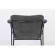 Afbeelding van White Label Living Armchair Jolien Black/Dark Grey