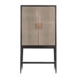 Afbeelding van Richmond Interiors Barkast Bloomingville 2-deuren shagreen (Goud)