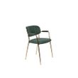 Afbeelding van White Label Living Armchair Jolien Gold/Dark Green