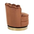 Afbeelding van Richmond Interiors Draaifauteuil Mila Rust Velvet (Quartz Rust 301)