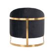 Afbeelding van Richmond Interiors Fauteuil Melody Antraciet velvet / brushed gold (Quartz Antraciet 801)