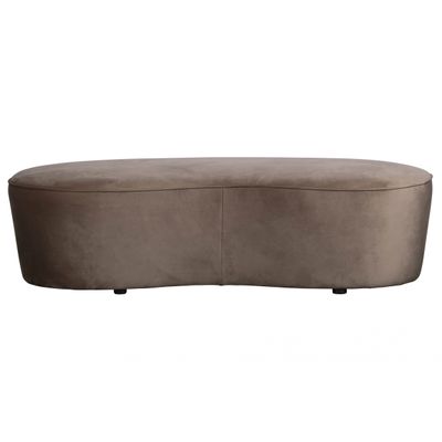 BePureHome Macaroni Bankje Fluweel Nougat - 165 CM BePureHome Macaroni Bankje Fluweel Nougat - 165 CM