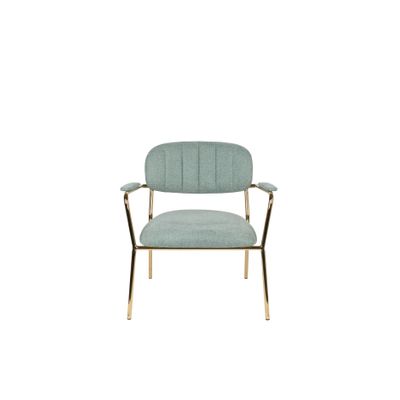 White Label Living Lounge Chair Jolien Arm Gold/Light Green White Label Living Lounge Chair Jolien Arm Gold/Light Green