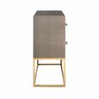 Afbeelding van Richmond Interiors Dressoir Calesta 4-laden shagreen look (Goud)