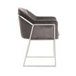 Afbeelding van Richmond Interiors Stoel Tresanto Stone Velvet / Silver (Quartz Stone 101)