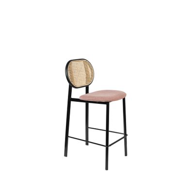 Zuiver Spike Counterstoel Naturel/Roze Zuiver Spike Counterstoel Naturel/Roze