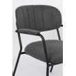 Afbeelding van White Label Living Lounge Chair Jolien Arm Black/Dark Grey