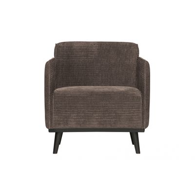 BePureHome Statement Fauteuil Met Arm Brede Platte Rib Taupe BePureHome Statement Fauteuil Met Arm Brede Platte Rib Taupe