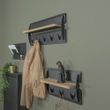 Afbeelding van Spinder Design Jefferson Wood 5 Kapstokken Zwart / Eik