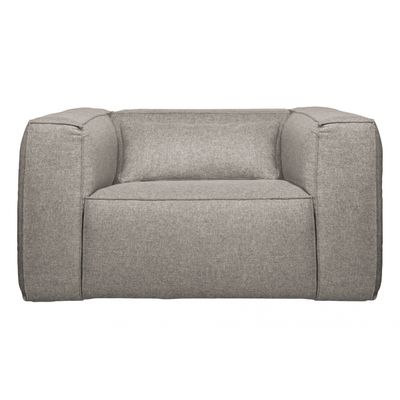Woood Bean Fauteuil Incl. Kussen Lichtgrijs Gemeleerd Woood Bean Fauteuil Incl. Kussen Lichtgrijs Gemeleerd