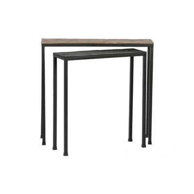 Woood Lane Bijzettafels Metaal Amtique Brass Zwart Woood Lane Bijzettafels Metaal Amtique Brass Zwart
