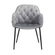 Afbeelding van Richmond Interiors Stoel Nomi Steel Velvet (Quartz Steel 806)