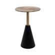 Afbeelding van Richmond Interiors Bijzettafel Cobra 29Ø (Zwart/goud)