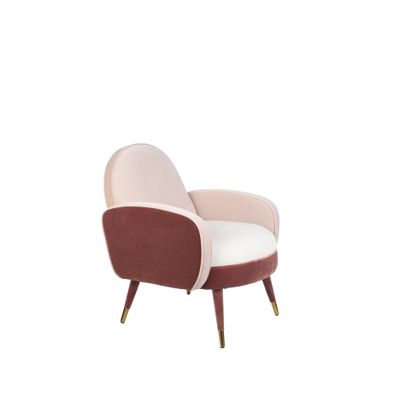 Zuiver Sam Lounge Chair Pink White FR Zuiver Sam Lounge Chair Pink White FR