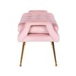 Afbeelding van Richmond Interiors Bank Rebel Pink Velvet / gold (Quartz Pink 700)