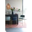 Afbeelding van White Label Living Counter Stool Jolien Gold/Dark Green