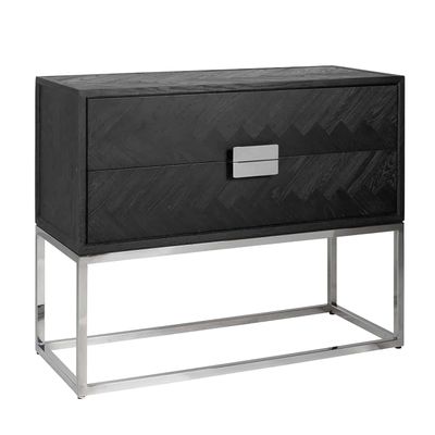 Richmond Interiors Ladenkast Blackbone silver 2-laden (Zilver) Richmond Interiors Ladenkast Blackbone silver 2-laden (Zilver)
