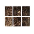 Afbeelding van Richmond Interiors Salontafel Orion 60Ø met bruin marmer (Bruin)