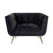 Afbeelding van Richmond Interiors Fauteuil Huxley Antraciet velvet / Brushed gold (Quartz Antraciet 801)
