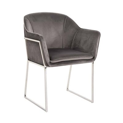Richmond Interiors Stoel Tresanto Stone Velvet / Silver (Quartz Stone 101) Richmond Interiors Stoel Tresanto Stone Velvet / Silver (Quartz Stone 101)