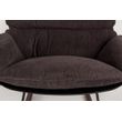 Afbeelding van White Label Living Lounge Chair Rocky Dark