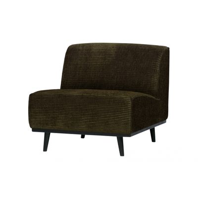 BePureHome Statement Fauteuil Brede Platte Rib Warm Groen BePureHome Statement Fauteuil Brede Platte Rib Warm Groen
