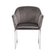 Afbeelding van Richmond Interiors Stoel Tresanto Stone Velvet / Silver (Quartz Stone 101)