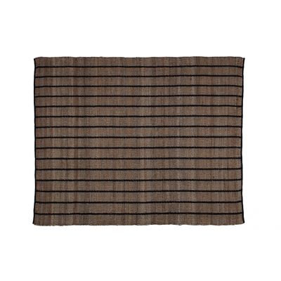 Woood Exclusive Basil Vloerkleed Jute Gestreept Naturel/zwart 170x240cm Woood Exclusive Basil Vloerkleed Jute Gestreept Naturel/zwart 170x240cm